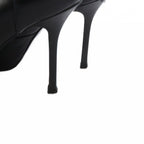 Saint Laurent Yves Short Boots Leather Pin Heel 35 Black — view 8