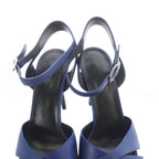 Saint Laurent Paris Sandals Strap Leather 37 Blue — view 4