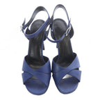 Saint Laurent Paris Sandals Strap Leather 37 Blue — view 3
