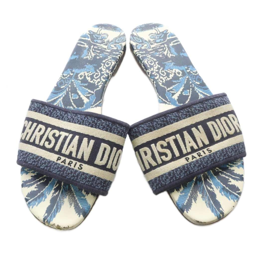 Dior Dway Sandals Logo 36 Blue — view 3