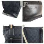 Gucci Black Silver GG Canvas Leather 019 Tote Shoulder Bag — view 5