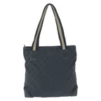 Gucci Black Silver GG Canvas Leather 019 Tote Shoulder Bag — view 2