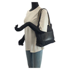 Gucci Black Silver GG Canvas Leather 019 Tote Shoulder Bag — view 7