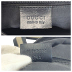 Gucci Black Silver GG Canvas Leather 019 Tote Shoulder Bag — view 4