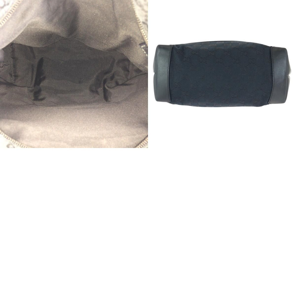 Gucci Black Silver GG Canvas Leather 019 Tote Shoulder Bag — view 9
