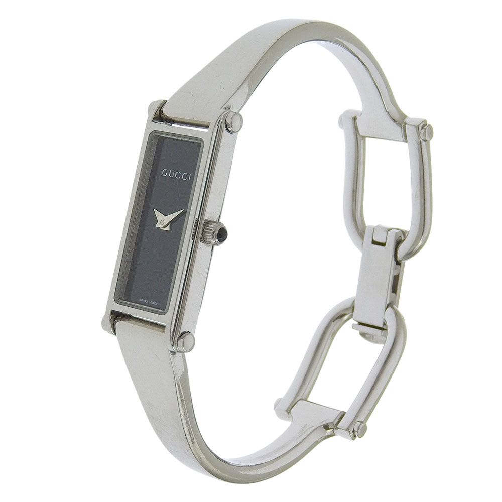 Gucci Stainless Steel Quartz Analog Display Black Dial Watch — view 2