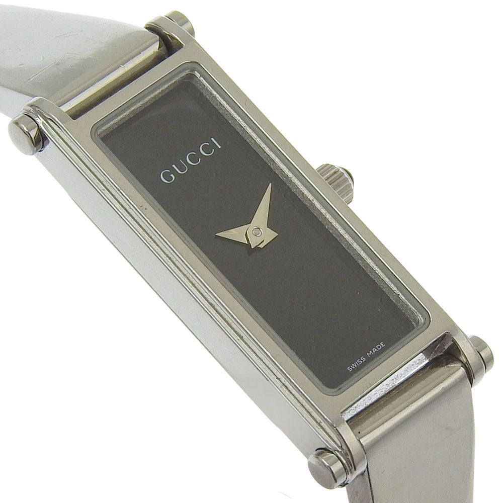 Gucci Stainless Steel Quartz Analog Display Black Dial Watch — view 3