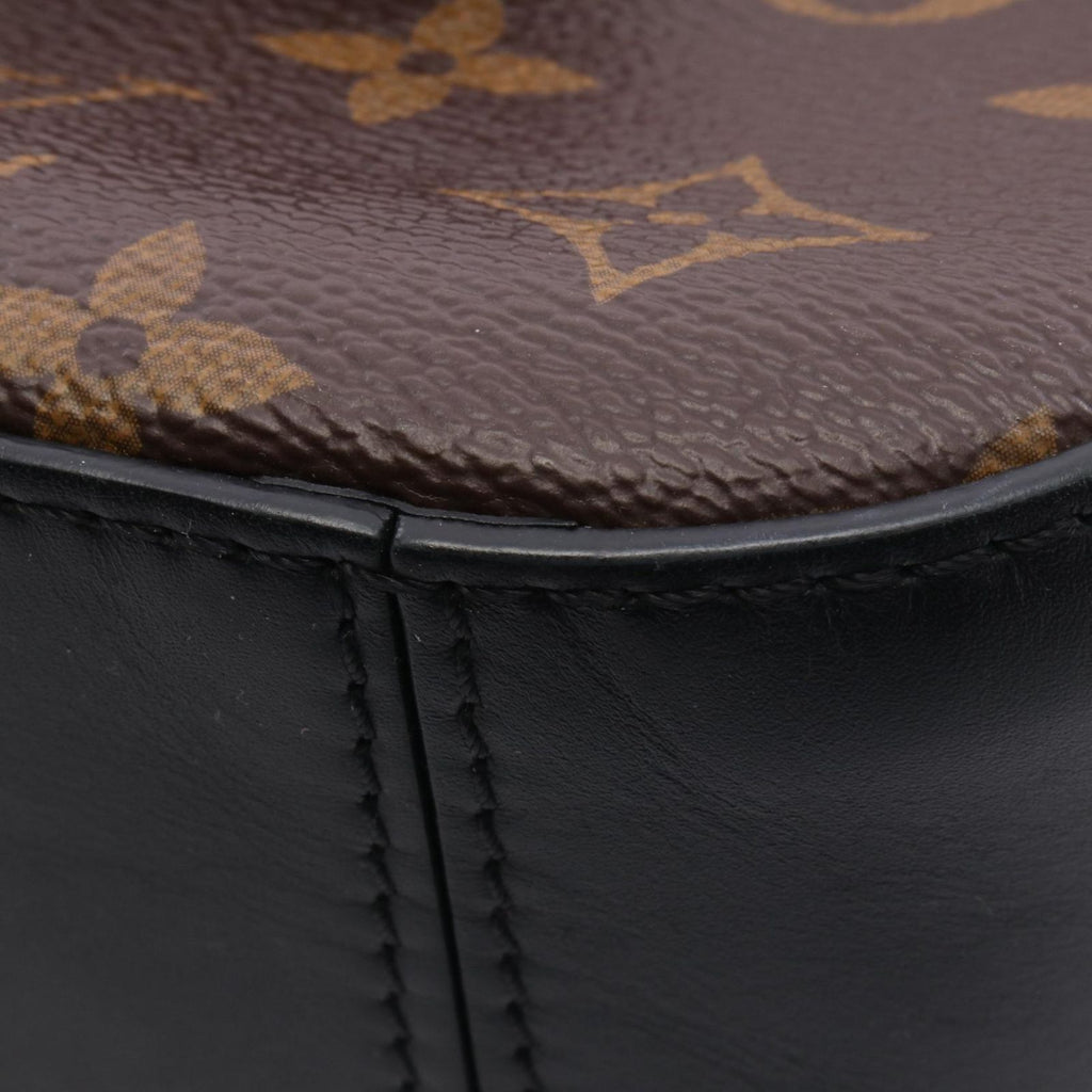 Louis Vuitton Shoulder Bag Saintonge Noir Black Canvas Leather — view 6