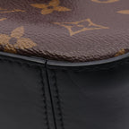 Louis Vuitton Shoulder Bag Saintonge Noir Black Canvas Leather — view 6
