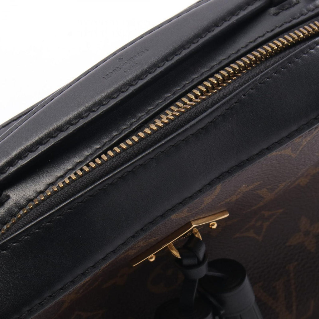 Louis Vuitton Shoulder Bag Saintonge Noir Black Canvas Leather — view 7