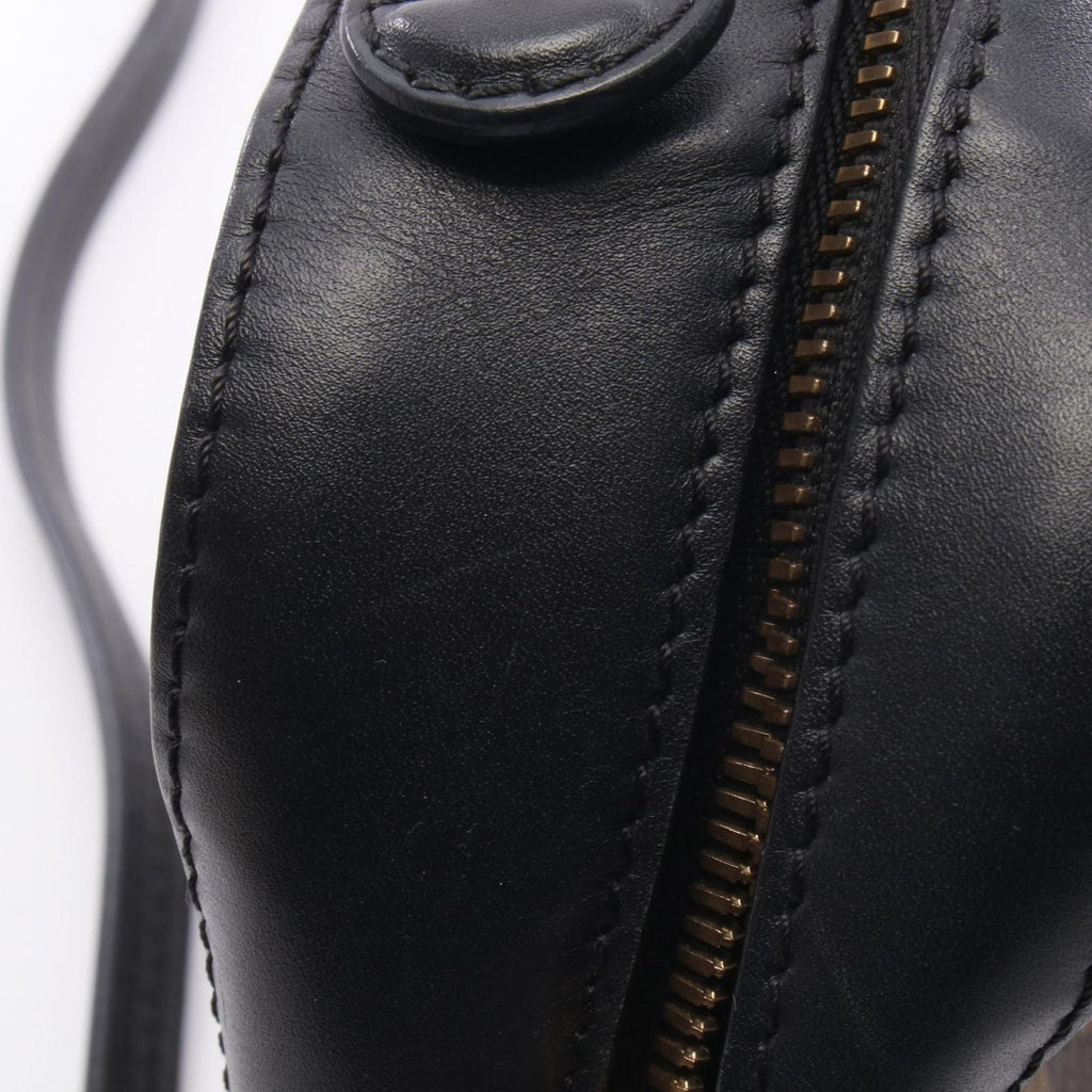Louis Vuitton Shoulder Bag Saintonge Noir Black Canvas Leather — view 8