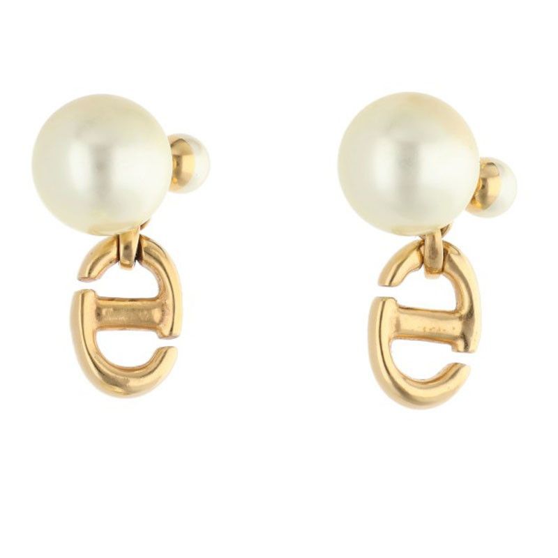 Dior CD Icon Faux Pearl Earrings — view 2