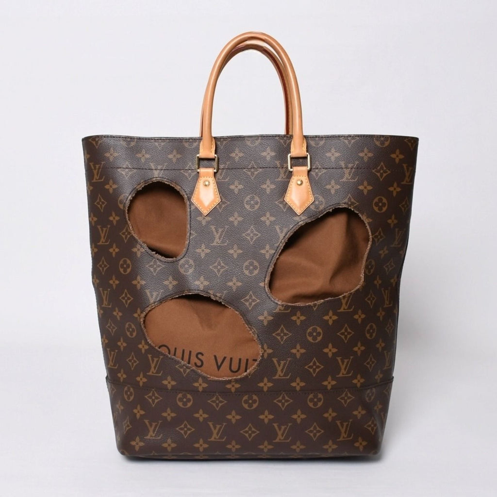Louis Vuitton with Holes Tote Bag Comme Des Garcons Rei Kawakubo Gold