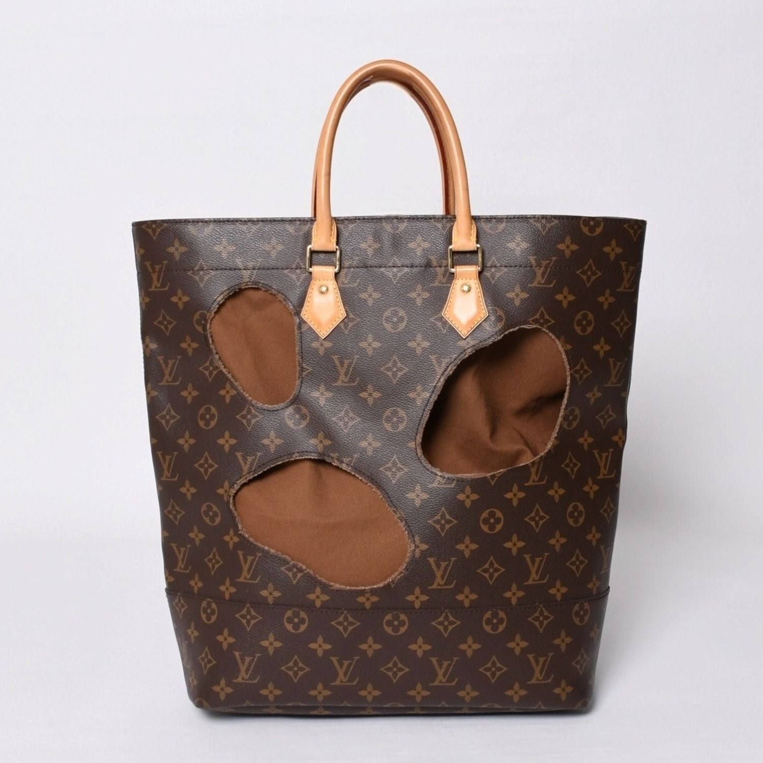 Louis Vuitton with Holes Tote Bag Comme Des Garcons Rei Kawakubo Gold — view 2