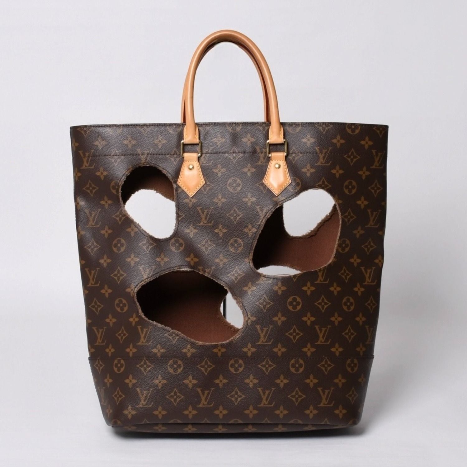 Louis Vuitton with Holes Tote Bag Comme Des Garcons Rei Kawakubo Gold — view 4