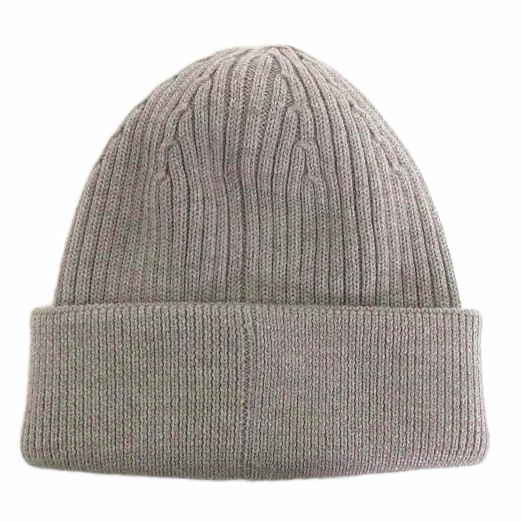 Loewe Knit Hat Ribbed Vinnie Logo Embroidery Wool Gray Sweater — view 2