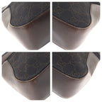 Gucci Dark Brown Silver GG Canvas Leather Tote Shoulder Bag — view 3