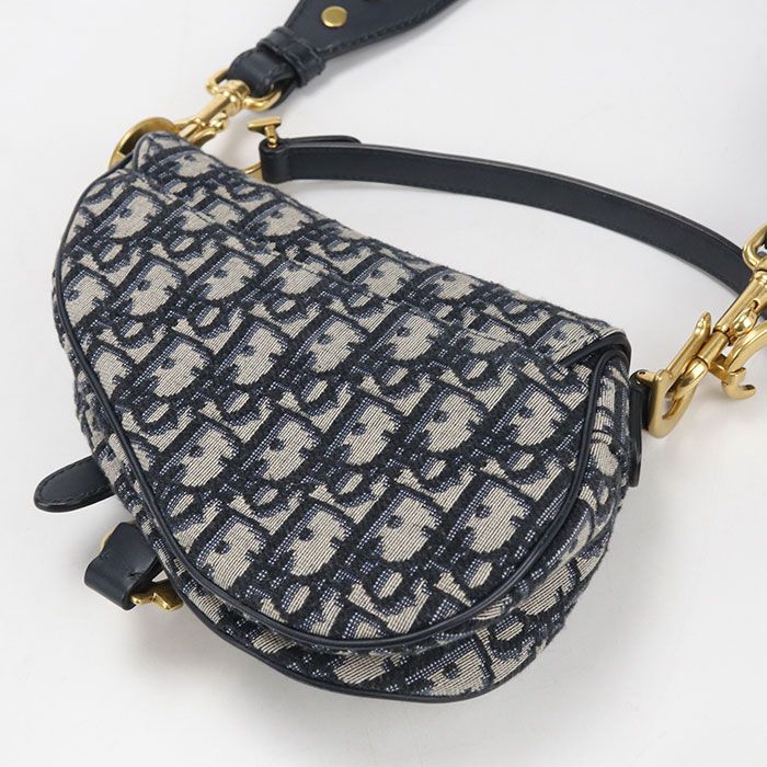 Dior Mini Saddle Shoulder Bag Jacquard — view 2