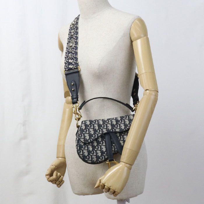 Dior Mini Saddle Shoulder Bag Jacquard — view 9