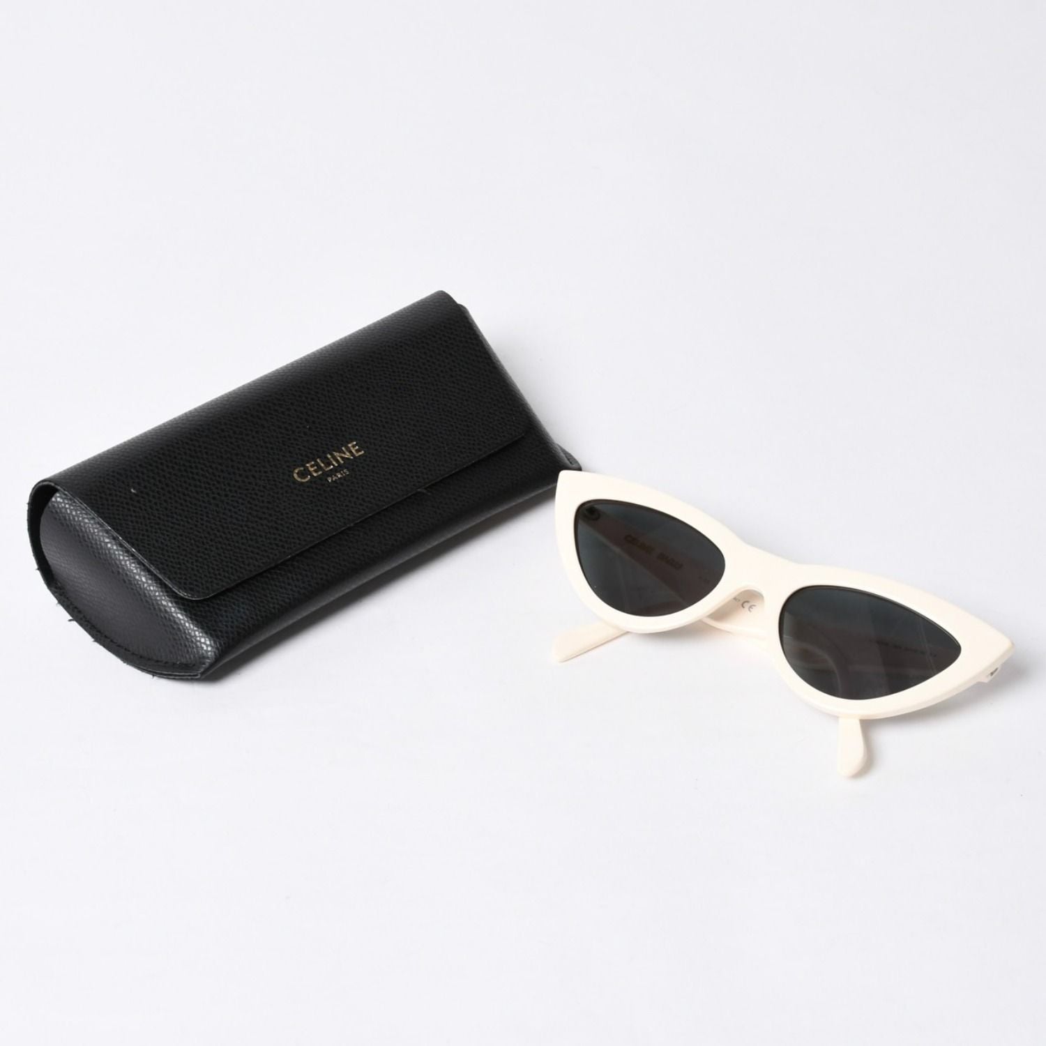 Celine Sunglasses Cream Color Cat Eye Eyewear