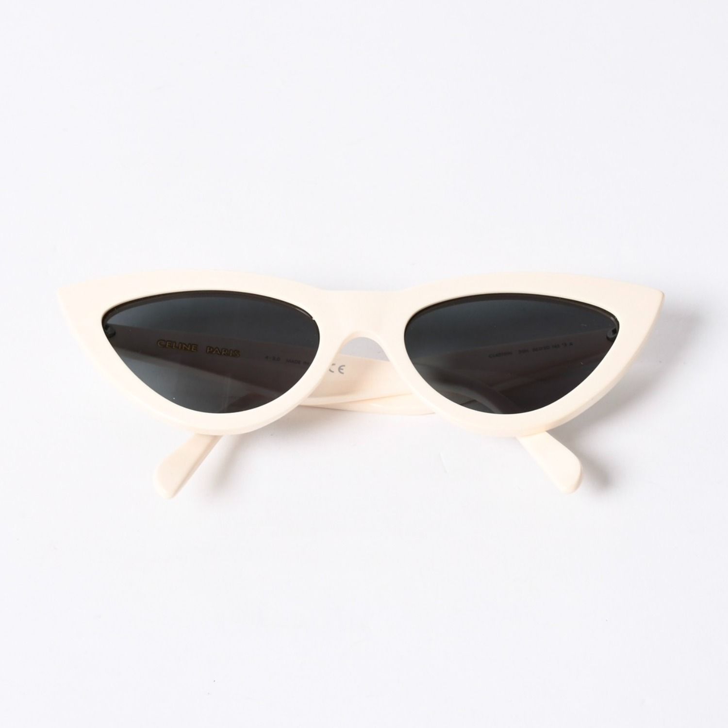 Celine Sunglasses Cream Color Cat Eye Eyewear — view 3