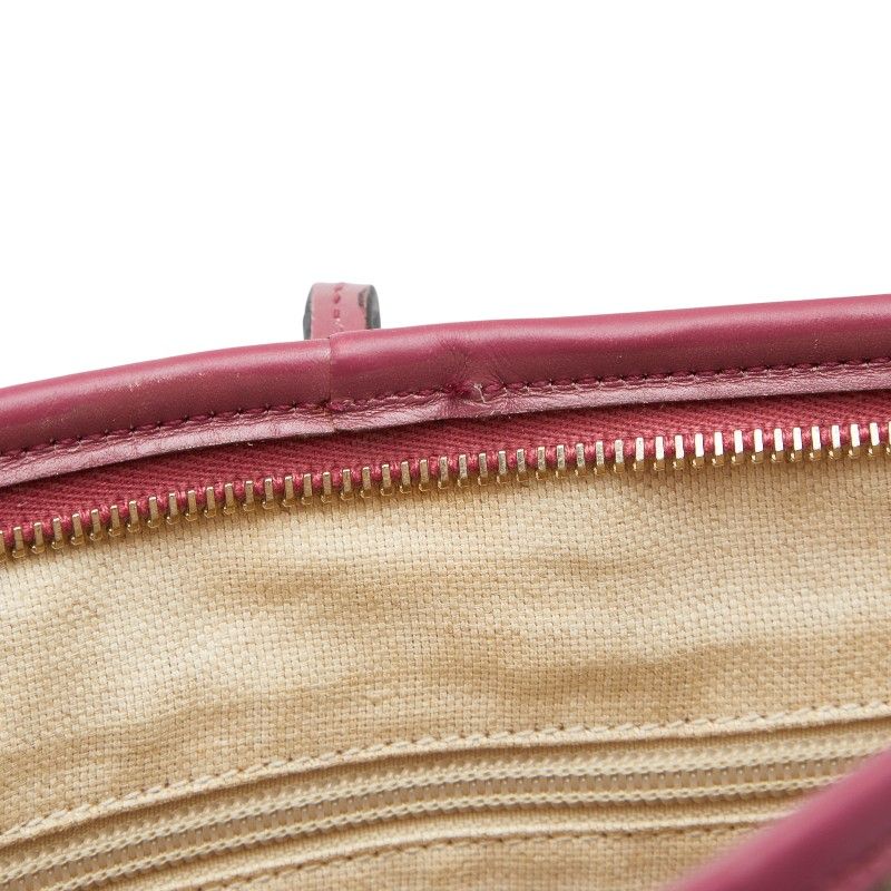 Gucci GG Supreme Tote Shoulder Bag 2-Way Green Canvas Leather — view 8