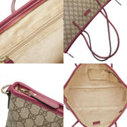 Gucci GG Supreme Tote Shoulder Bag 2-Way Green Canvas Leather — view 9