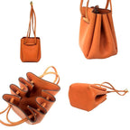 Hermes Vespa Pouch Case Multi Drawstring Charm Orange — view 2