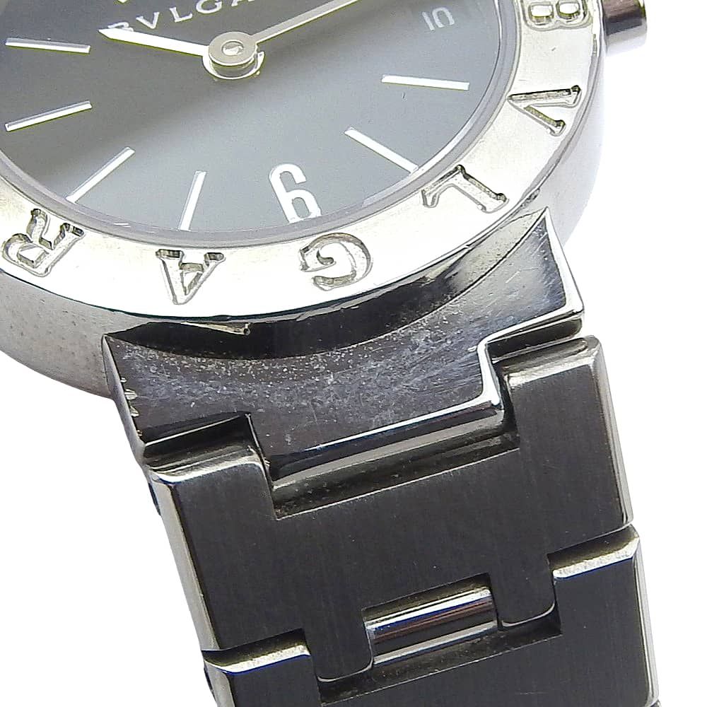 Bvlgari Stainless Steel Quartz Analog Display Black Dial Watch — view 8