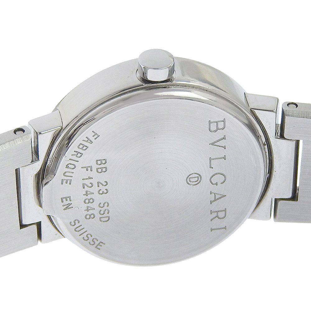 Bvlgari Stainless Steel Quartz Analog Display Black Dial Watch — view 6