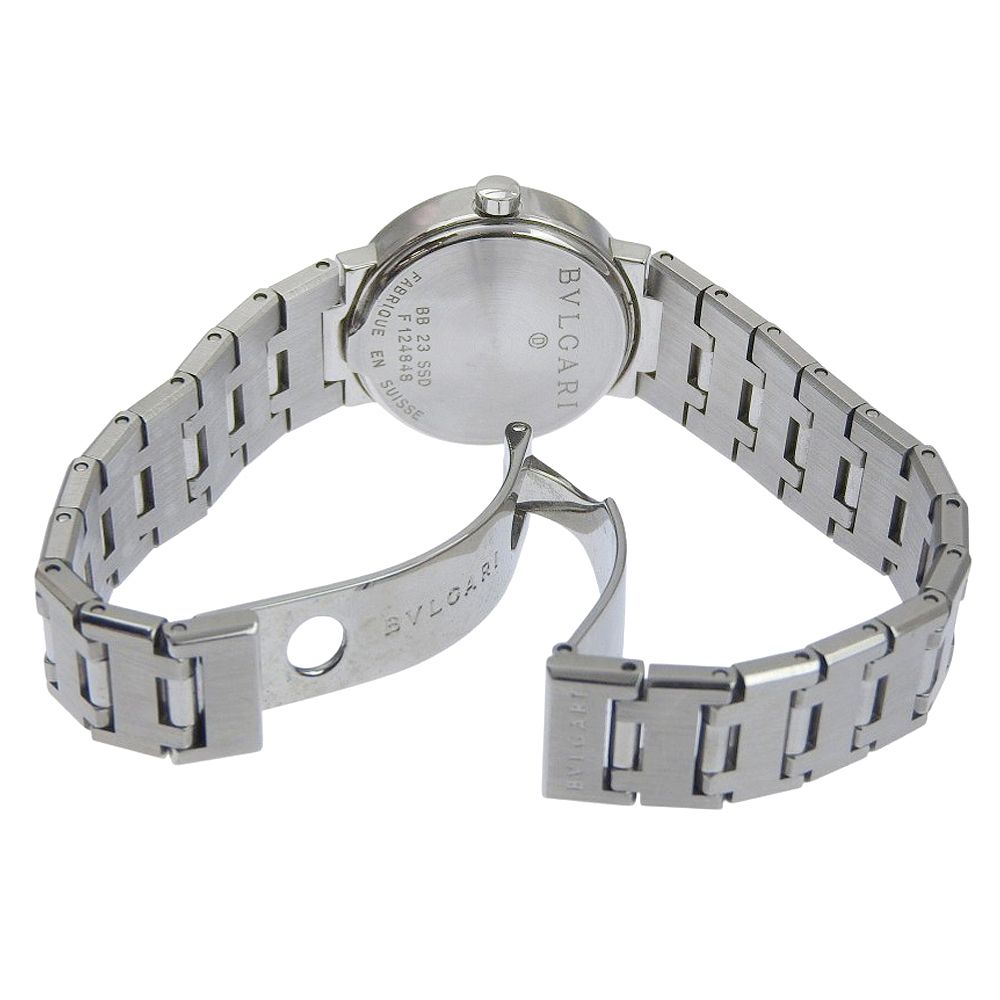 Bvlgari Stainless Steel Quartz Analog Display Black Dial Watch — view 5