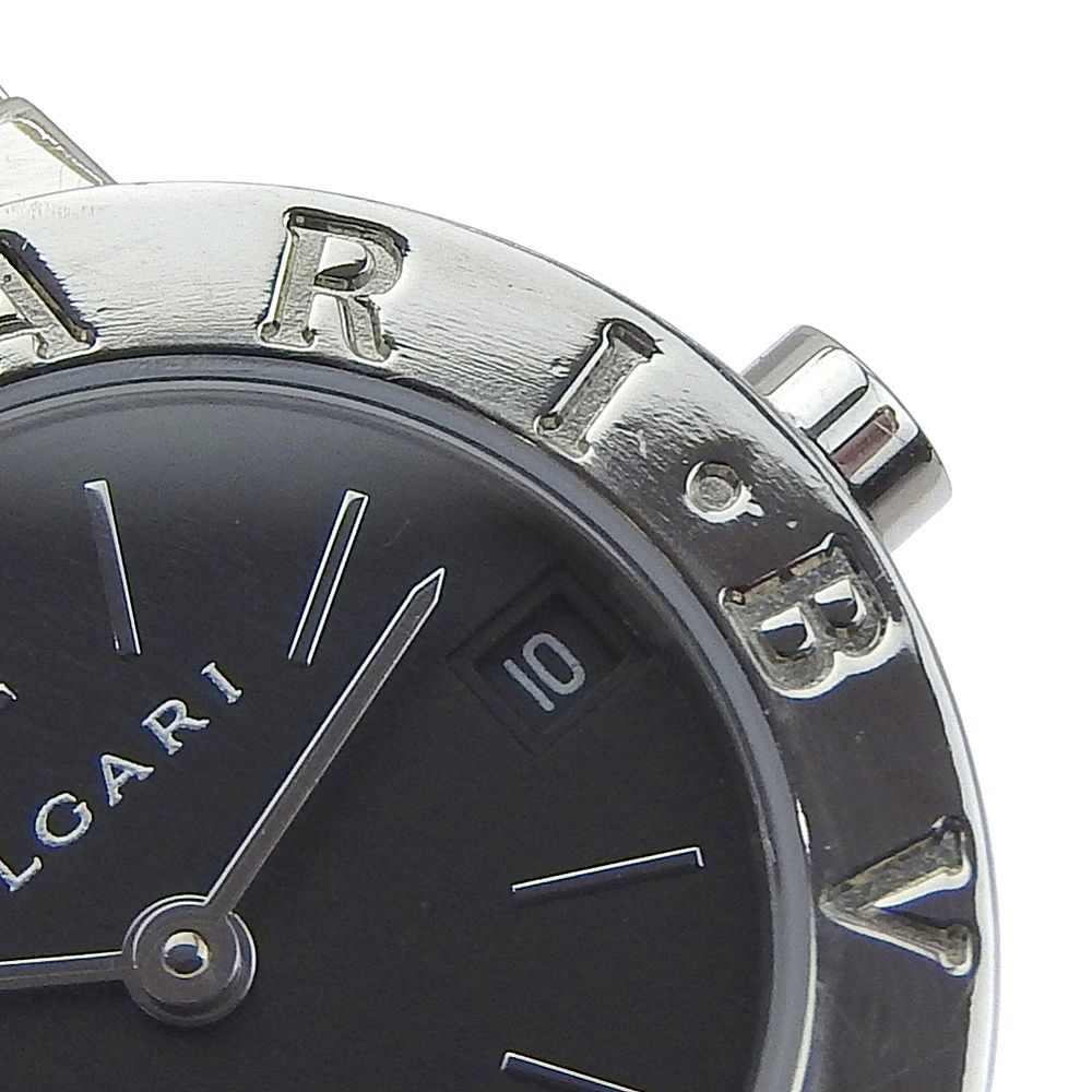 Bvlgari Stainless Steel Quartz Analog Display Black Dial Watch — view 7