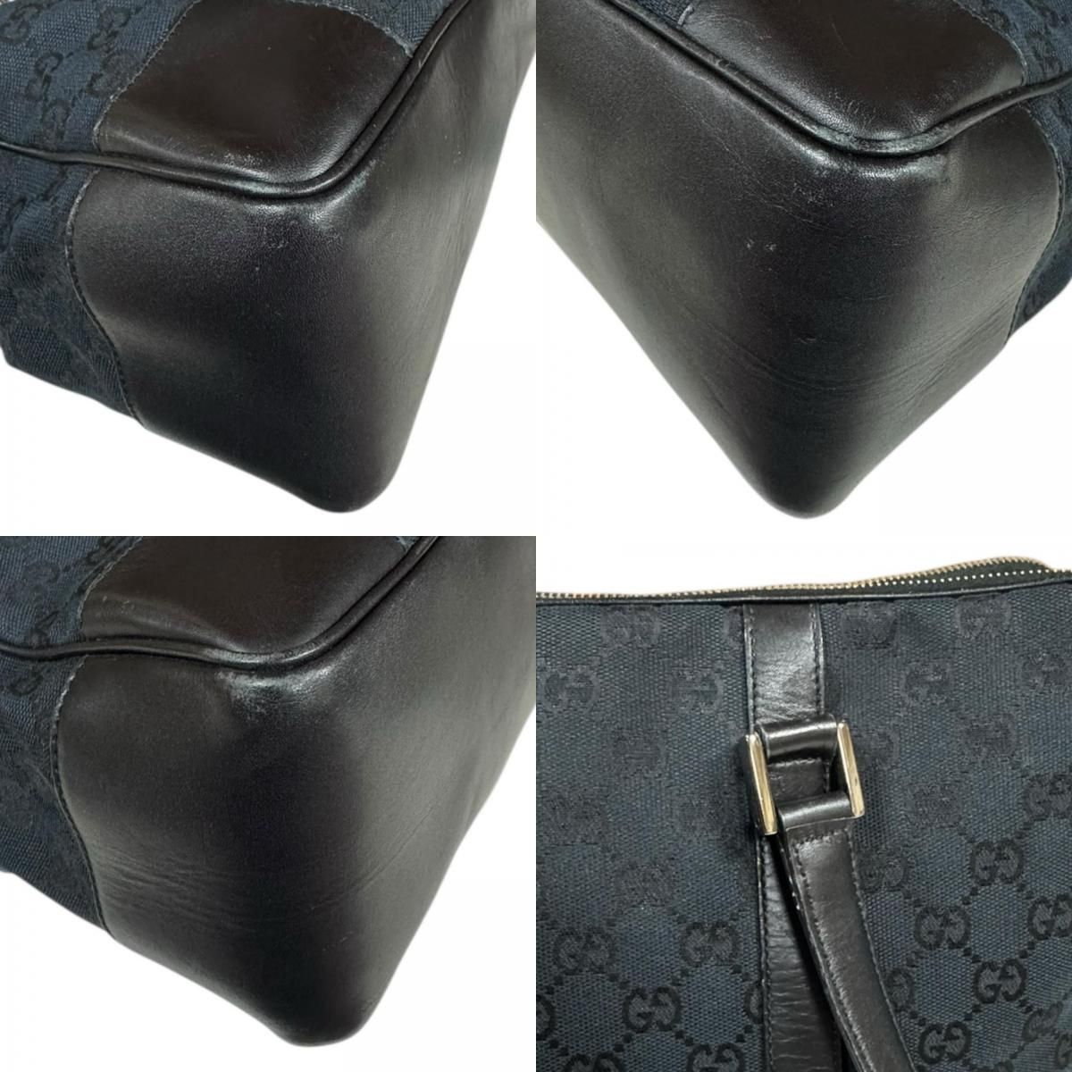 Gucci GG Canvas Shoulder Bag Black — view 8