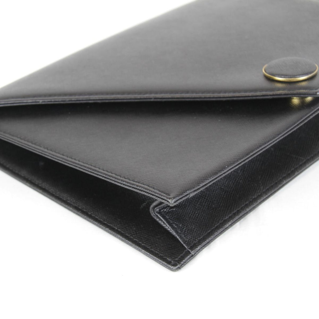 Saint Laurent Vintage Black Clutch Leather Saffiano Second — view 4