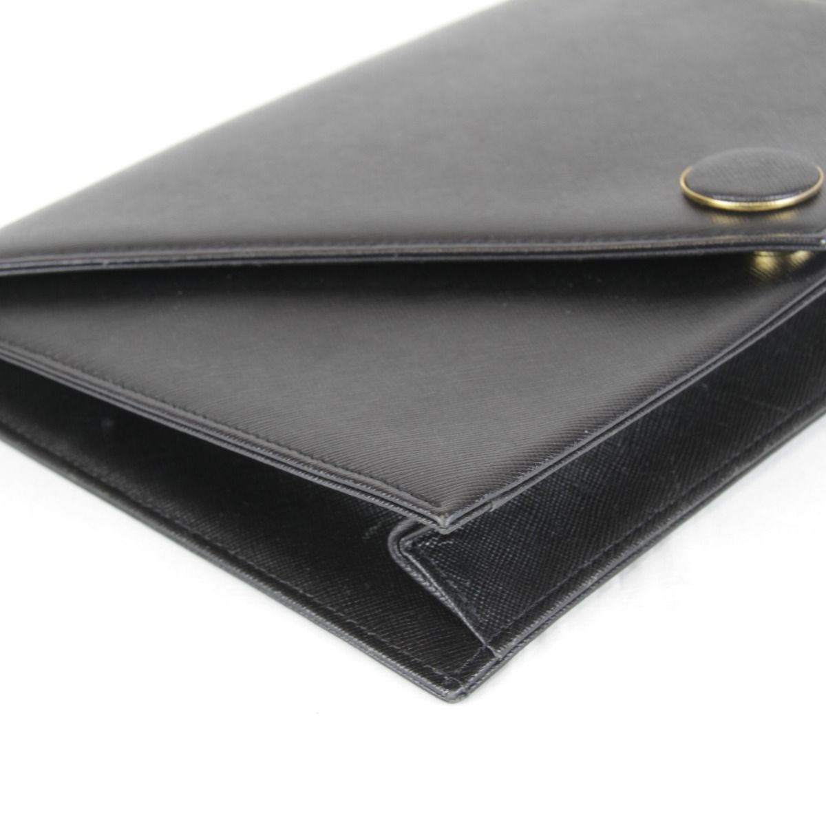Saint Laurent Vintage Black Clutch Leather Saffiano Second — view 4