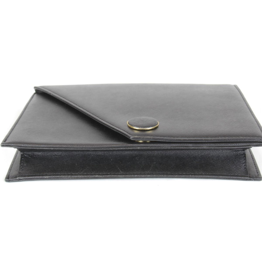 Saint Laurent Vintage Black Clutch Leather Saffiano Second — view 5