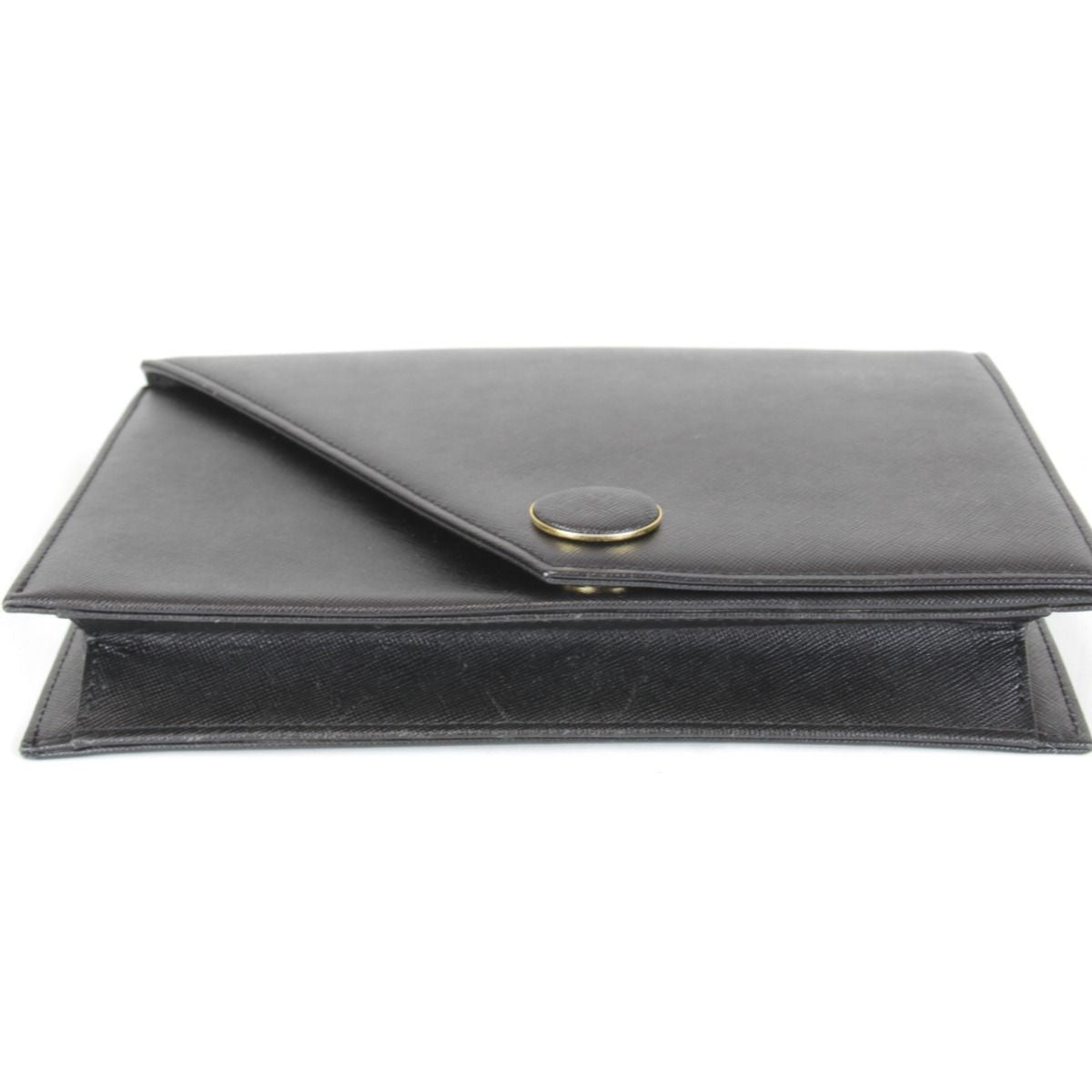 Saint Laurent Vintage Black Clutch Leather Saffiano Second — view 5