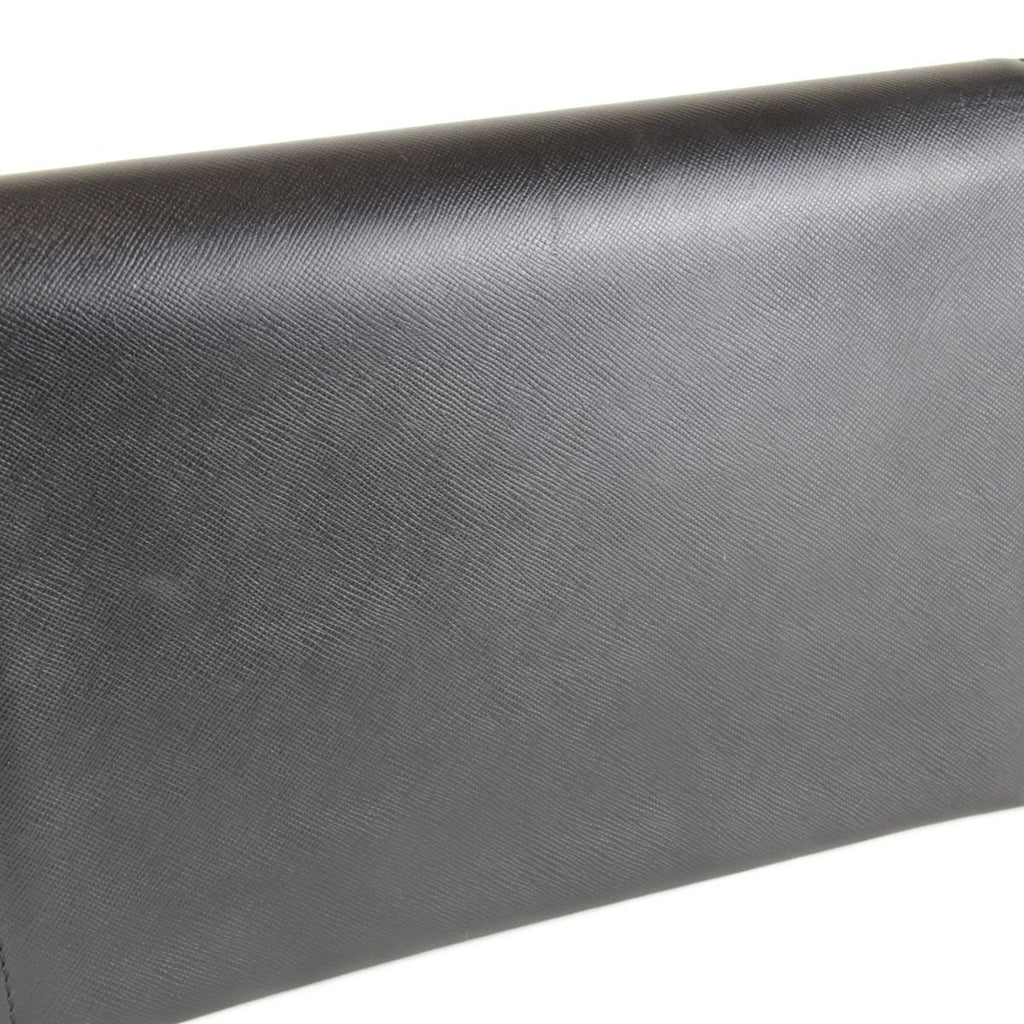 Saint Laurent Vintage Black Clutch Leather Saffiano Second — view 7