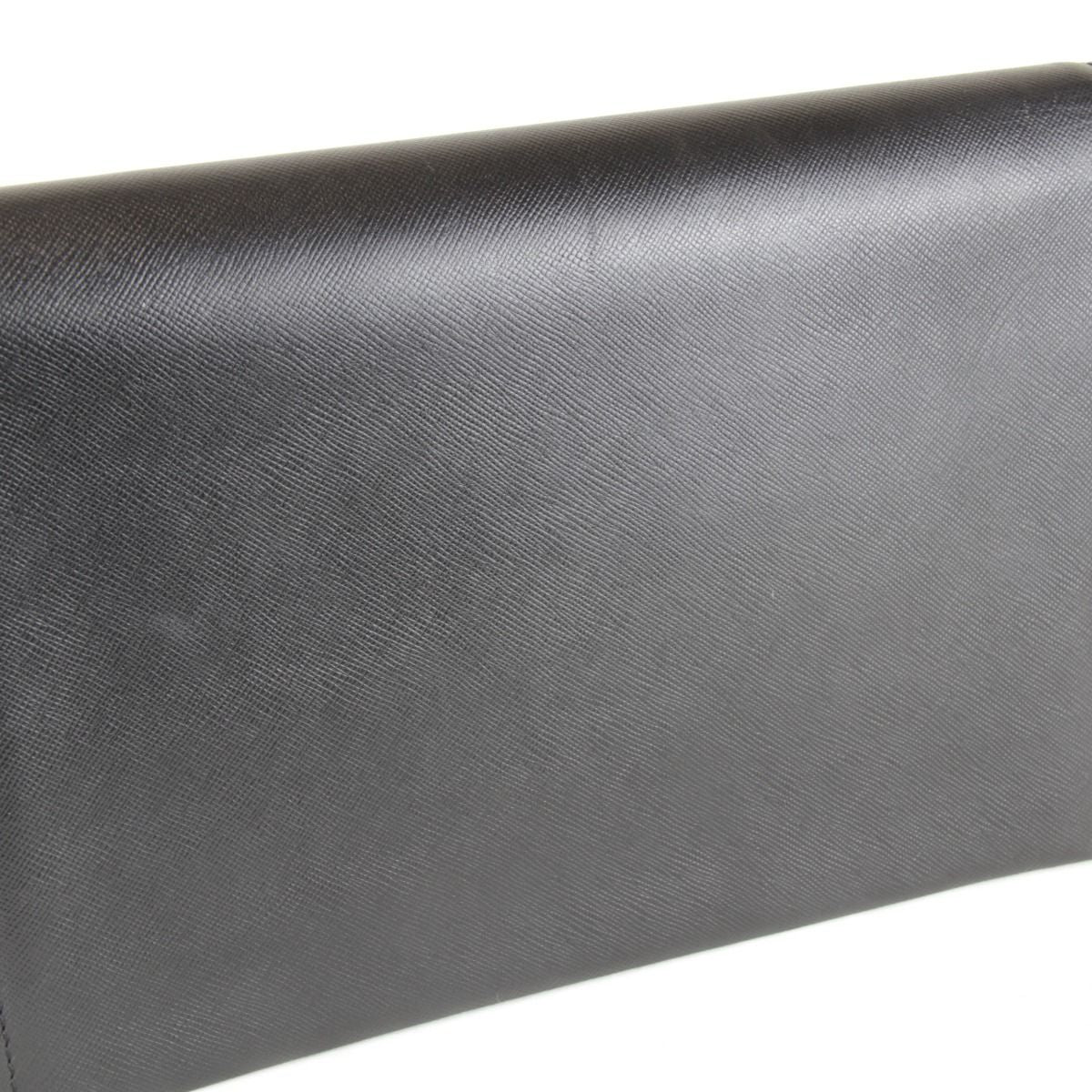 Saint Laurent Vintage Black Clutch Leather Saffiano Second — view 7