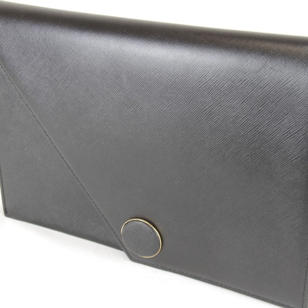 Saint Laurent Vintage Black Clutch Leather Saffiano Second — view 6