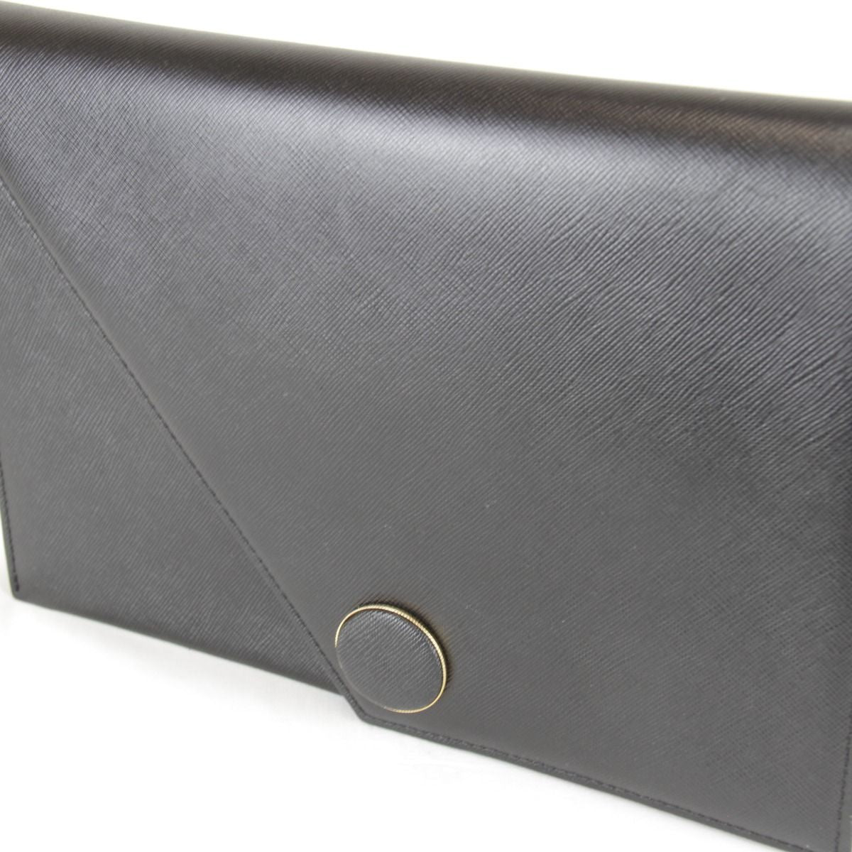Saint Laurent Vintage Black Clutch Leather Saffiano Second — view 6