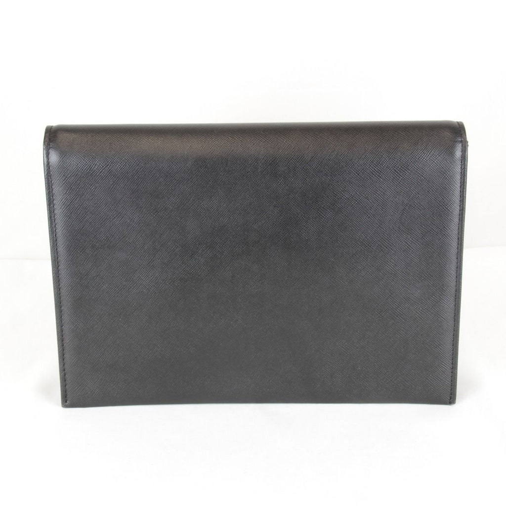 Saint Laurent Vintage Black Clutch Leather Saffiano Second — view 2