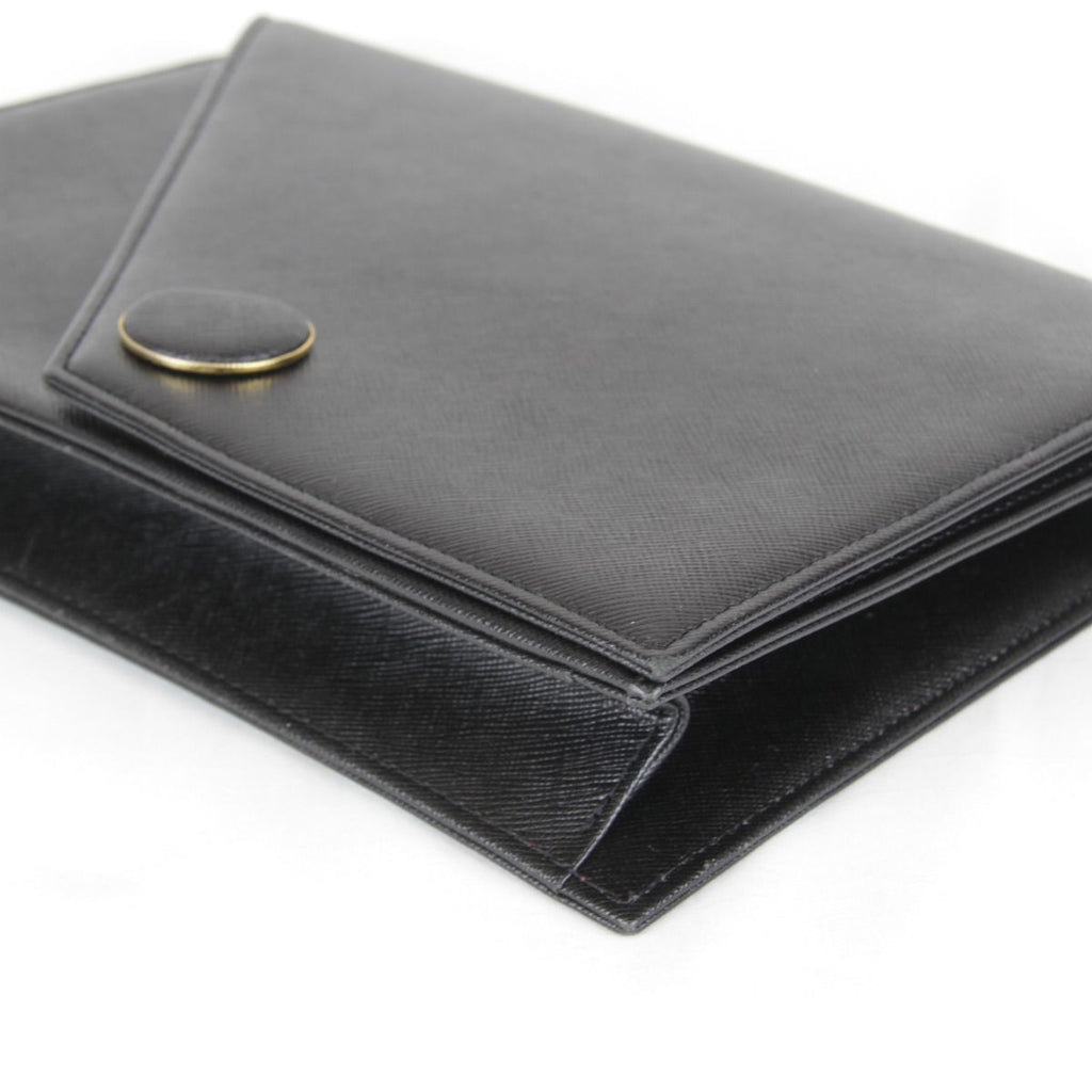 Saint Laurent Vintage Black Clutch Leather Saffiano Second — view 3
