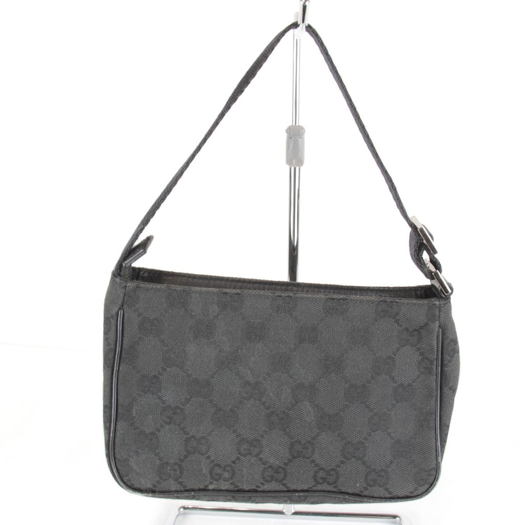 Gucci Pouch Mini Handbag GG Canvas Black High Simple — view 2