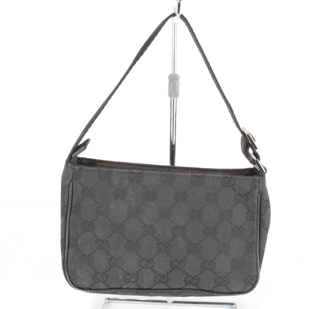 Gucci Pouch Mini Handbag GG Canvas Black High Simple — view 2