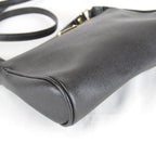 Fendi Pouch Mini Shoulder Bag Leather Black High Saffiano Simple — view 6