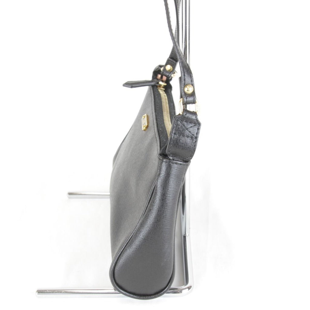 Fendi Pouch Mini Shoulder Bag Leather Black High Saffiano Simple — view 3