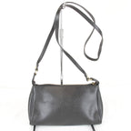 Fendi Pouch Mini Shoulder Bag Leather Black High Saffiano Simple — view 2