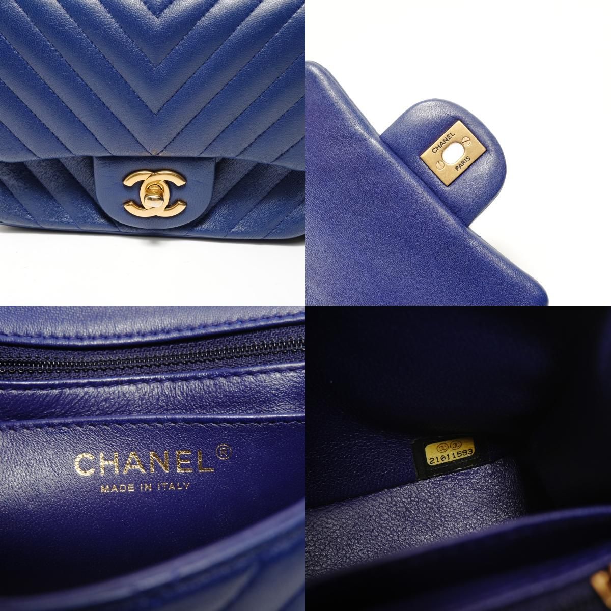 Chanel Shoulder Bag Chez Blanc Lambskin — view 9
