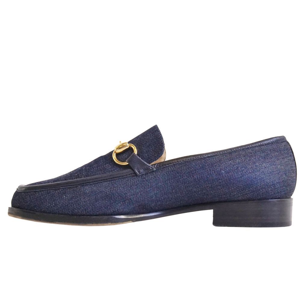 Gucci Vintage Loafers Moccasins Denim Horsebit — view 7